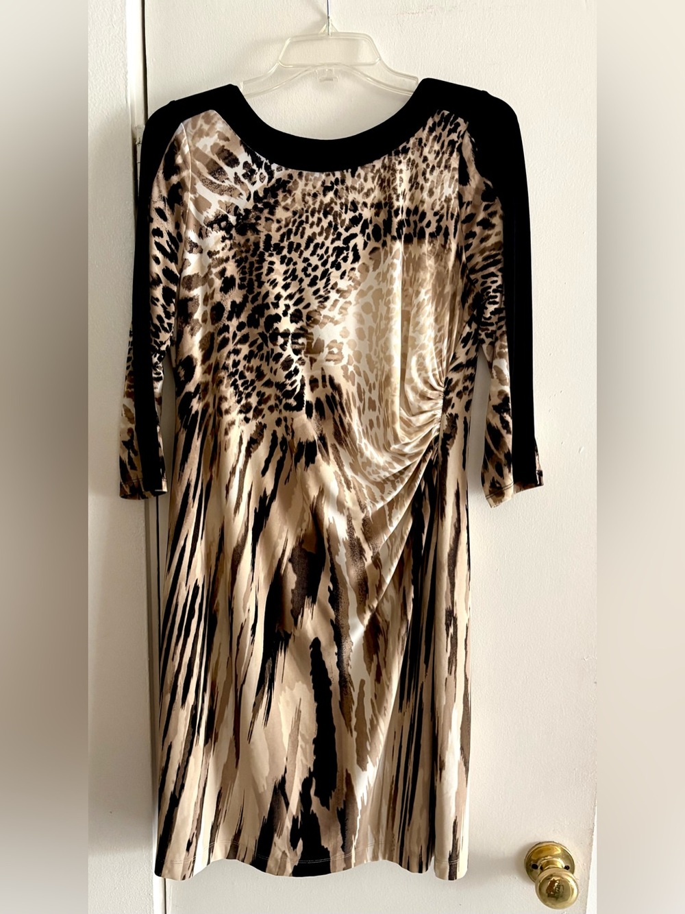 Chicos Animal Print Sheath Midi Dress